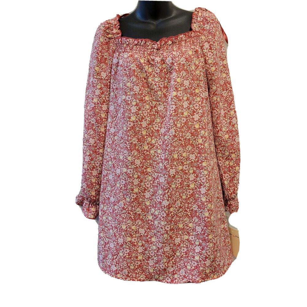 Bebop Women Dress Floral Size Large Pink